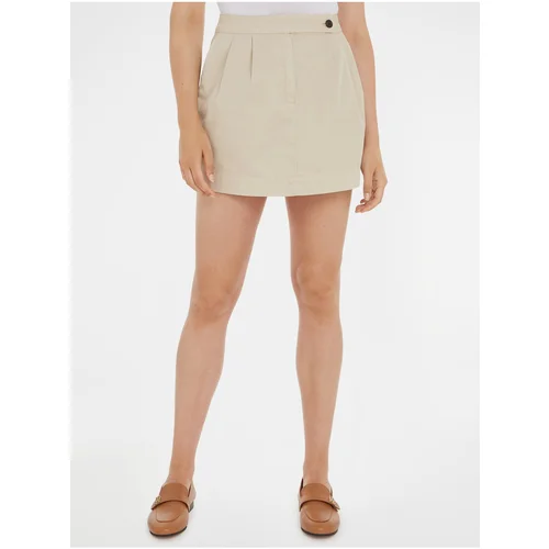 Tommy Hilfiger Beige Ladies Mini Skirt - Women