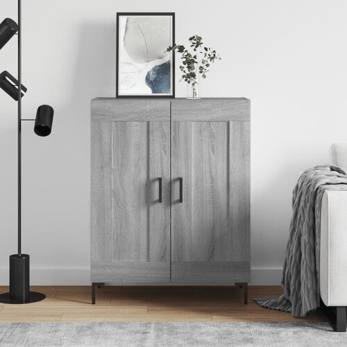 VidaXL Komoda siva sonoma 69,5x34x90 cm inženirski les Slike