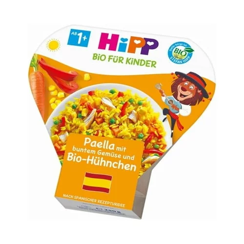 Hipp Bio otroška hrana - Paella s pisano zelenjavo in piščancem