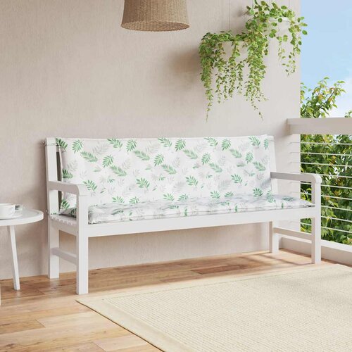  Jastuci za vrtnu klupu 2 kom s uzorkom lišća 150x50x7cm tkanina Cene