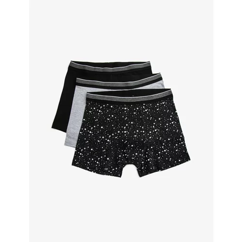 Koton Boxer Shorts - Black - 3-pack