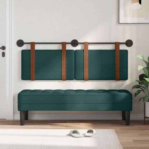  Držeće uzglavlje Zidne Tamnozelena 150 x 55 x 5 cm Antikni PU - Tamnozelena 140 cm bez LED Slike