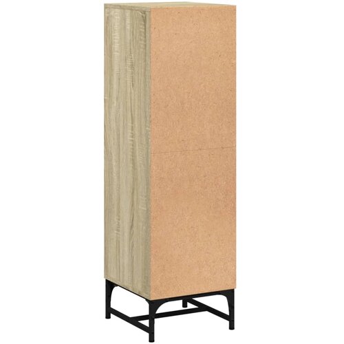  Visoka komoda sa staklenim vratima boja hrasta 35 x 37 x 120 cm Slike