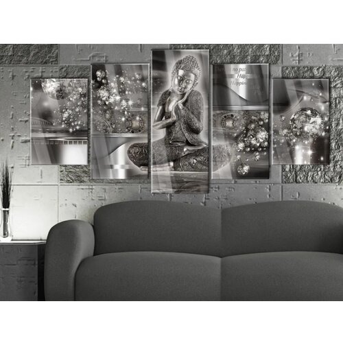  Slika na akrilnom staklu - Silver Serenity 200x100 Slike