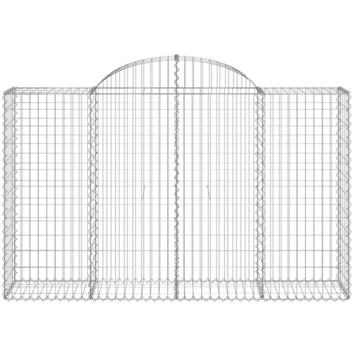  Lučne gabionske ko&amp;scaron;are 20kom 200x50x120/140cm pocinčano željezo Slike