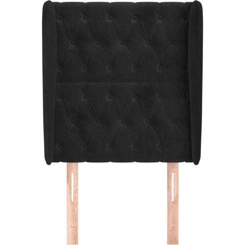  Uzglavlje s u&amp;scaron;ima crno 83 x 23 x 118/128 cm bar&amp;scaron;unasto Slike