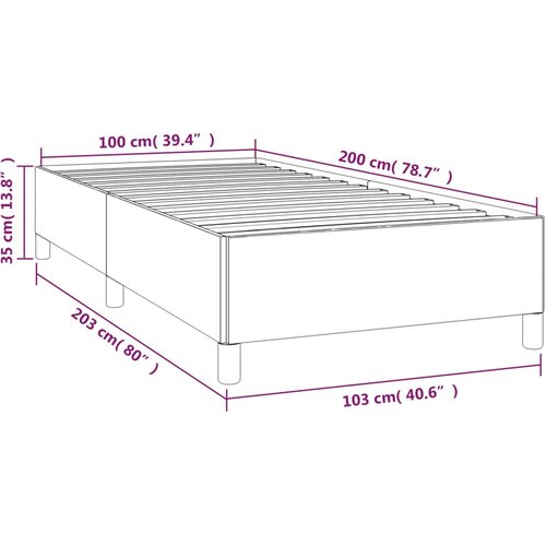  Okvir za krevet crni 100x200 cm od umjetne kože Slike