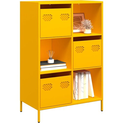  Visoka komoda boja senfa 68x39x103,5 cm od čelika Cijene