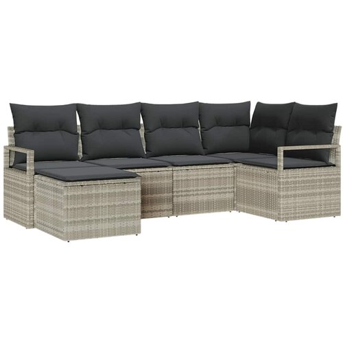  Set sofe 6 pcs Svjetlosiva poliratan Slike