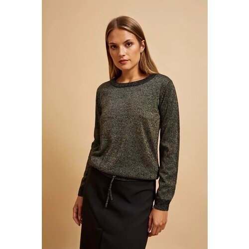 Marisse Black Metallic Thread Sweater Slike
