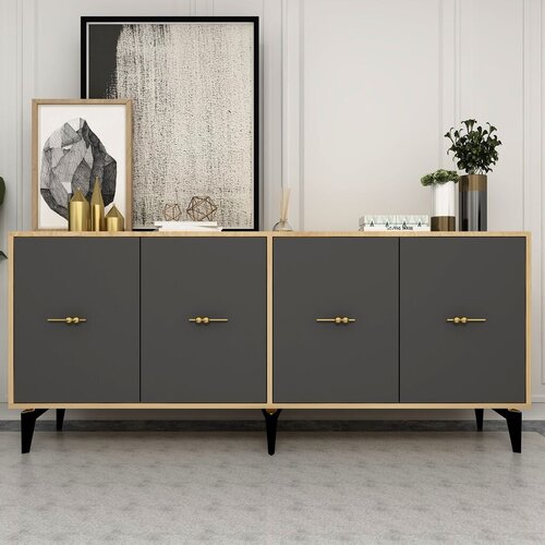 Hanah home Konzolni sto Sinta, 180x82.6x35 cm, Antracit Cene