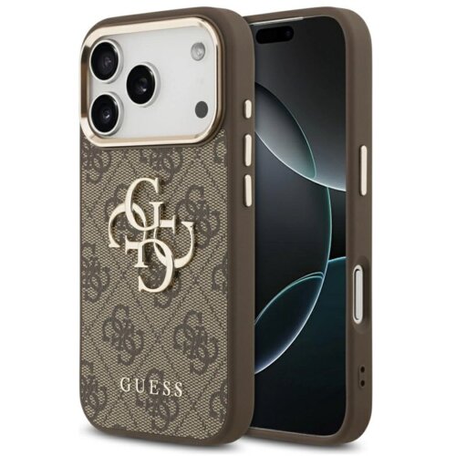 Guess maska 4G big classic logo za iphone 17 pro smedje zlatna Slike