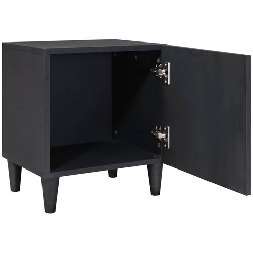  s vratima 2 pcs Crna 40 x 33 x 46 cm Čvrsto drvo manga Slike