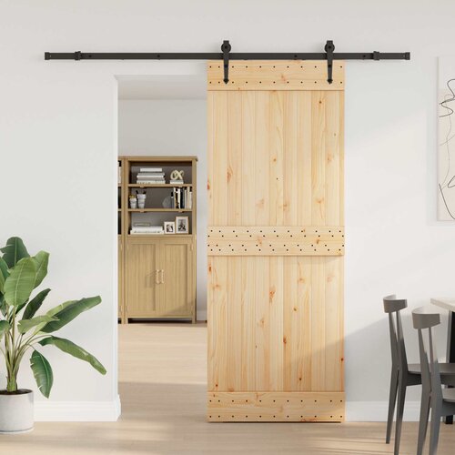 Klizna vrata NARVIK Prirodna i crna 80 x 210 cm (213,5 cm) Slike