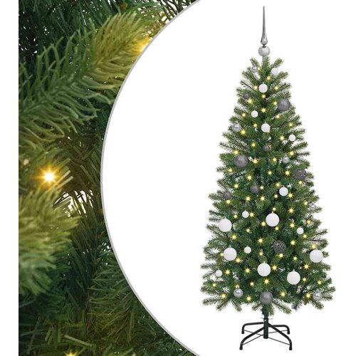 VidaXL Umjetno božićno drvce s stalakom Zelena 150 cm PE i PVC Slike