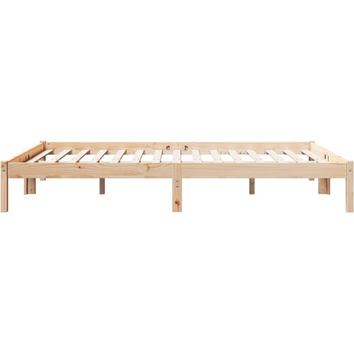  Dugi okvir kreveta bez madraca 140 x 210 cm od borovine Slike
