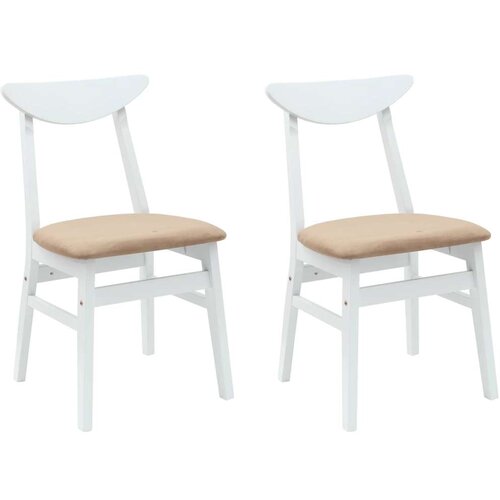  Trpezarijske stolice 2 pcs Bijelo 42 x 47.5 x 81 cm Slike