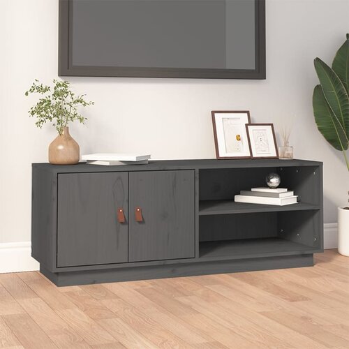 VidaXL TV omarica siva 105x34x40 cm trdna borovina Slike