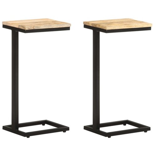  Stranske mizice 2 kosa 31,5x24,5x64,5 cm robusten mangov Cene