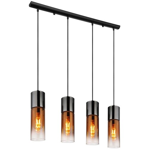Globo 21000-4HG - Luster na sajli ANNIKA 4xE27/25W/230V crna/bakarna Cene