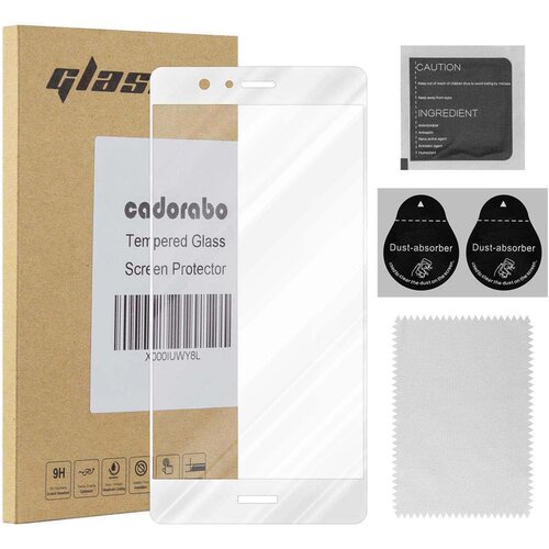 Cadorabo Huawei P9 LITE 2016/G9 LITE - Za&scaron;čitna folija za transparentna z belo - Za&scaron;čitno steklo s kaljenim zaslonom s trdoto 9H in 3D dotik, (20562983) Cene