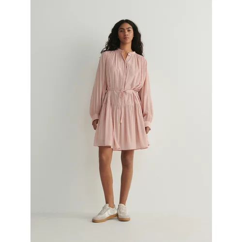 Reserved - Mini haljina s remenom - ružičasta
