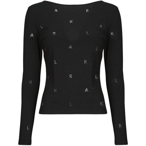 Karl Lagerfeld RHINESTONE KARL OPEN BACK LSLV Crna Cijene