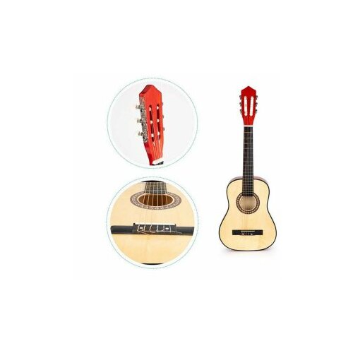 ECO TOYS velika drvena gitara za decu crvena Cene