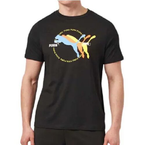 Puma Muška majica Graphics Multiple Cat Logo Tee, Crna Slike