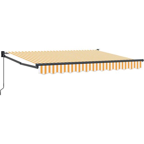 Ručno sklopiva tenda Žuta i bijela 3 5 x 2 m - Žuta i bijela (antracitni okvir) 3 5 x 2 m Cene