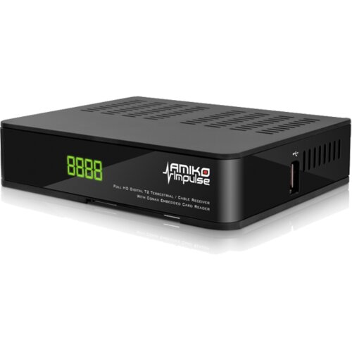 Amiko Prijemnik zemaljski, DVB-T2/C, FullHD, USB PVR, AV stream - Impulse T2/C Cene