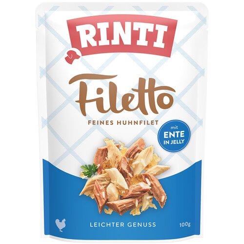 Rinti Ekonomično pakiranje Filet Pouch in Jelly 48 x 100 g - Huhn mit Ente Slike