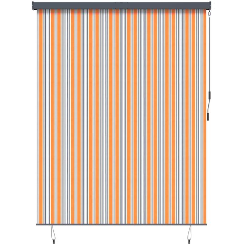 vidaXL Rolo Črtasto Rumena in modra 200 x 250 cm Tkanina in aluminij, (5000149590) Cene