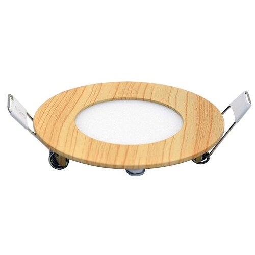 Mitea Lighting M3UO-WDL 3W 6500K boja drveta ugradni okrugli led panel Slike