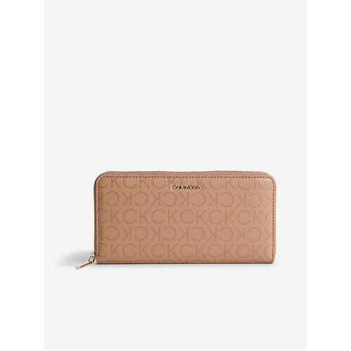 Calvin Klein Light Brown Women&amp;#039;s Patterned Wallet - Women Slike