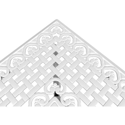  Vrtni stol bijeli 80x80x75 cm od lijevanog aluminija Slike