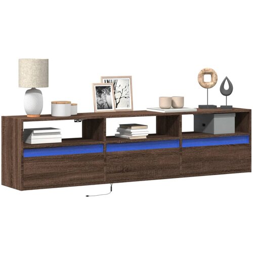 VidaXL Zidni TV ormarić LED smeđa boja hrasta 180x31x45 cm Slike