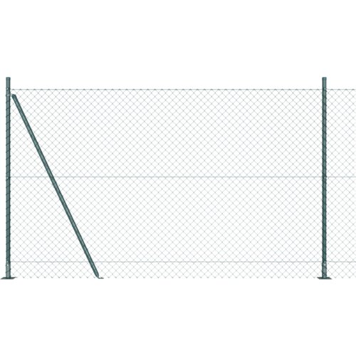 vidaXL Verižna ograja s 7 pritrjenimi stebri 1.4x10 m Galvanizirano jeklo Cene