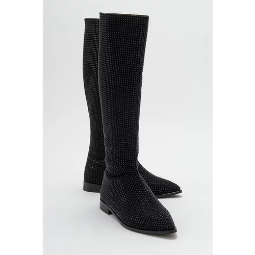 LuviShoes VERANO Black Women's Black Stone Boots