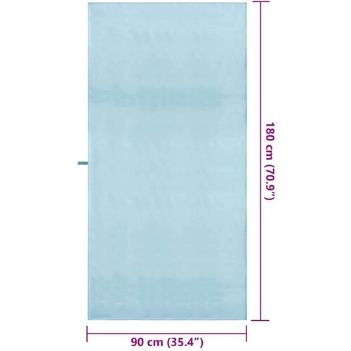 VidaXL Sportski Ručnici 2 pcs Plava 180 x 90 cm Poliester i poliamid Slike