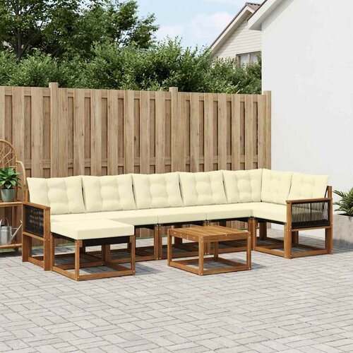  Set vanjskih sofa 8 kom. Prirodna i krem Cijene