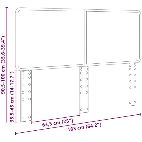 vidaXL Vzglavje z vzglavjem Star les 160 cm Konstruiran les Cene