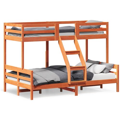 VidaXL Pograd 80&amp;times;200/120x200 cm vo&amp;scaron;čeno rjava trdna borovina Slike