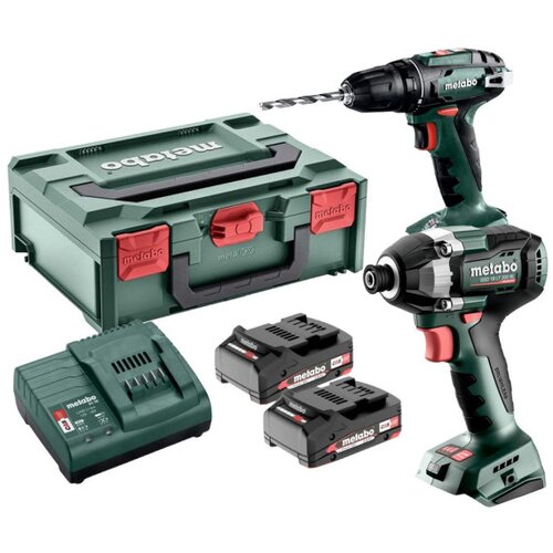 Metabo set bušilica BS 18 i udarni odvrtač SSD 18 LT 200 BL; 18V; 2x2Ah + punjač SC 30 + kofer x 145 (6851930006) Cene