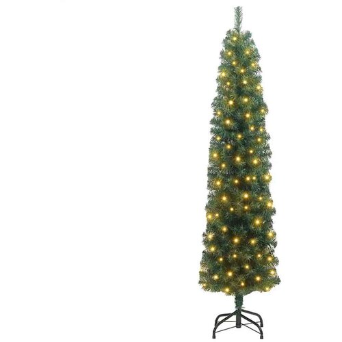 VidaXL Mr&amp;scaron;avo božićno drvce Zelena 48 x 48 x 180 cm Plastika i metal Slike