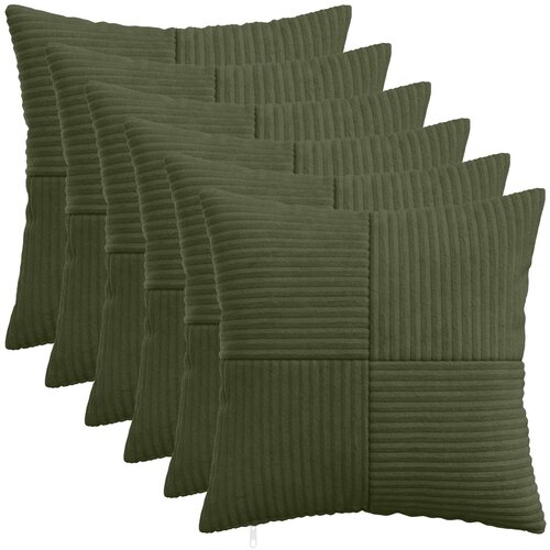  Presvlaka za jastuk 6 pcs ALMELO Zelena 40 x 40 cm Kord Cene