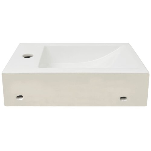  Umivaonik s Otvorom za Slavinu Keramički Bijeli 46x25,5x12 cm Slike