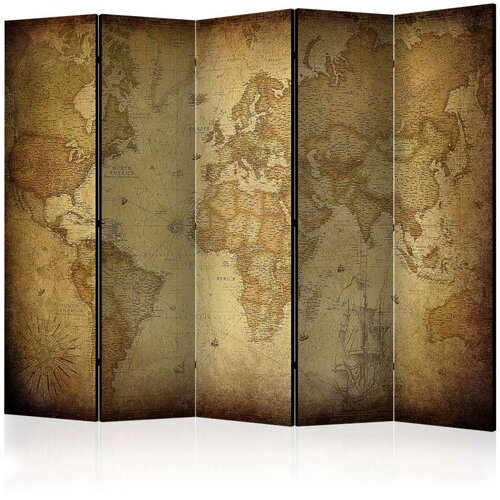  Paravan u 5 dijelova - Old map II [Room Dividers] 225x172 Slike