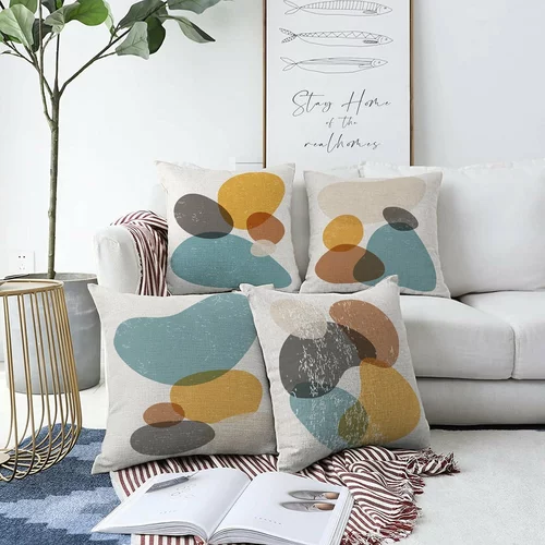 Minimalist Cushion Covers set od 4 ukrasne jastučnice Stones, 55 x 55 cm
