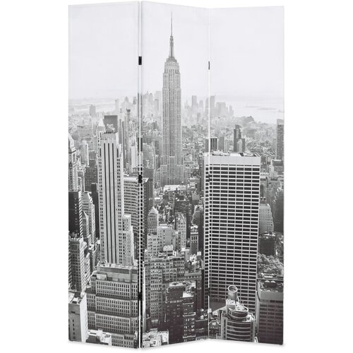 Furnova Zložljiv paravan 120x170 cm New York podnevi črn in bel, (21929923) Slike